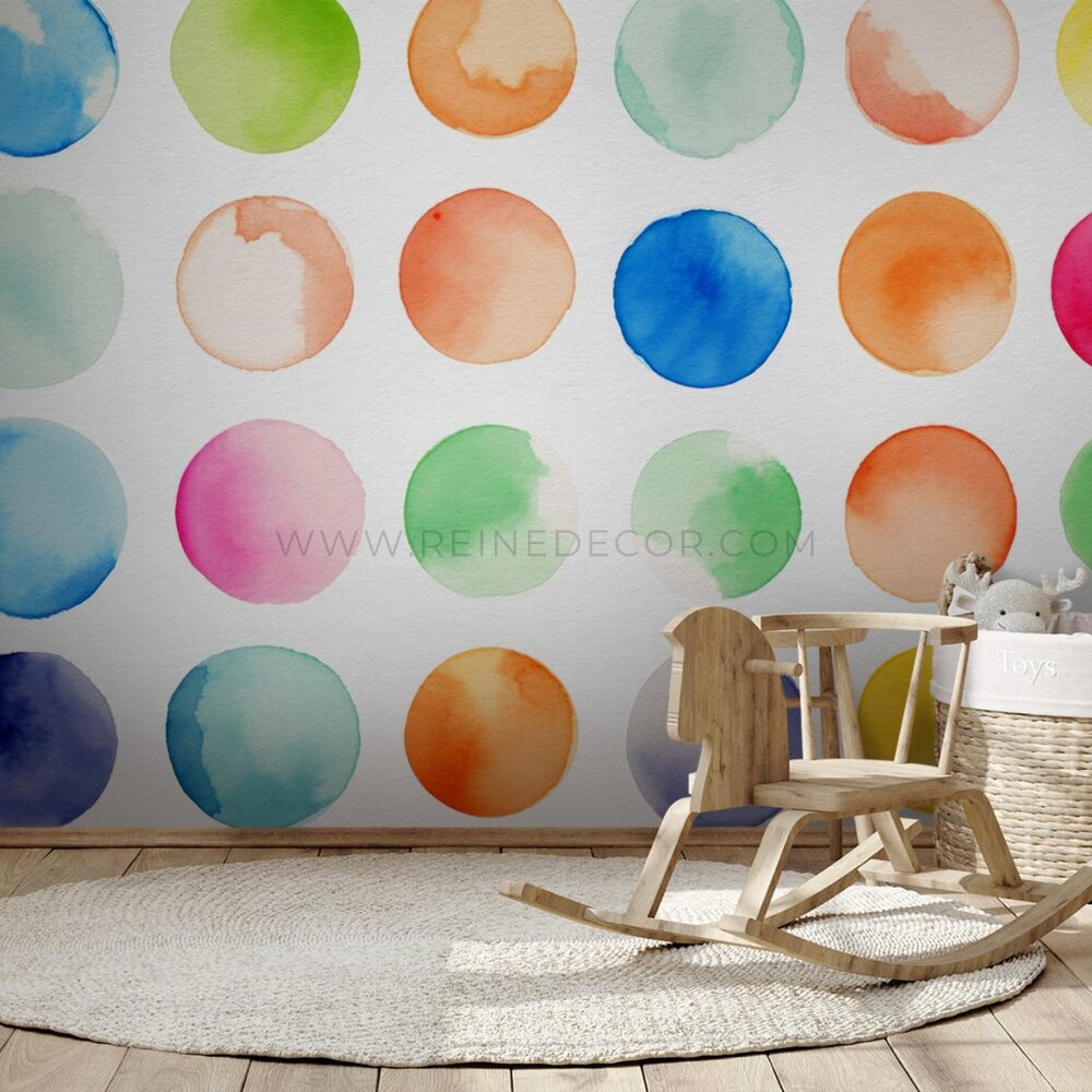 Colorful Watercolor Circles Wallpaper